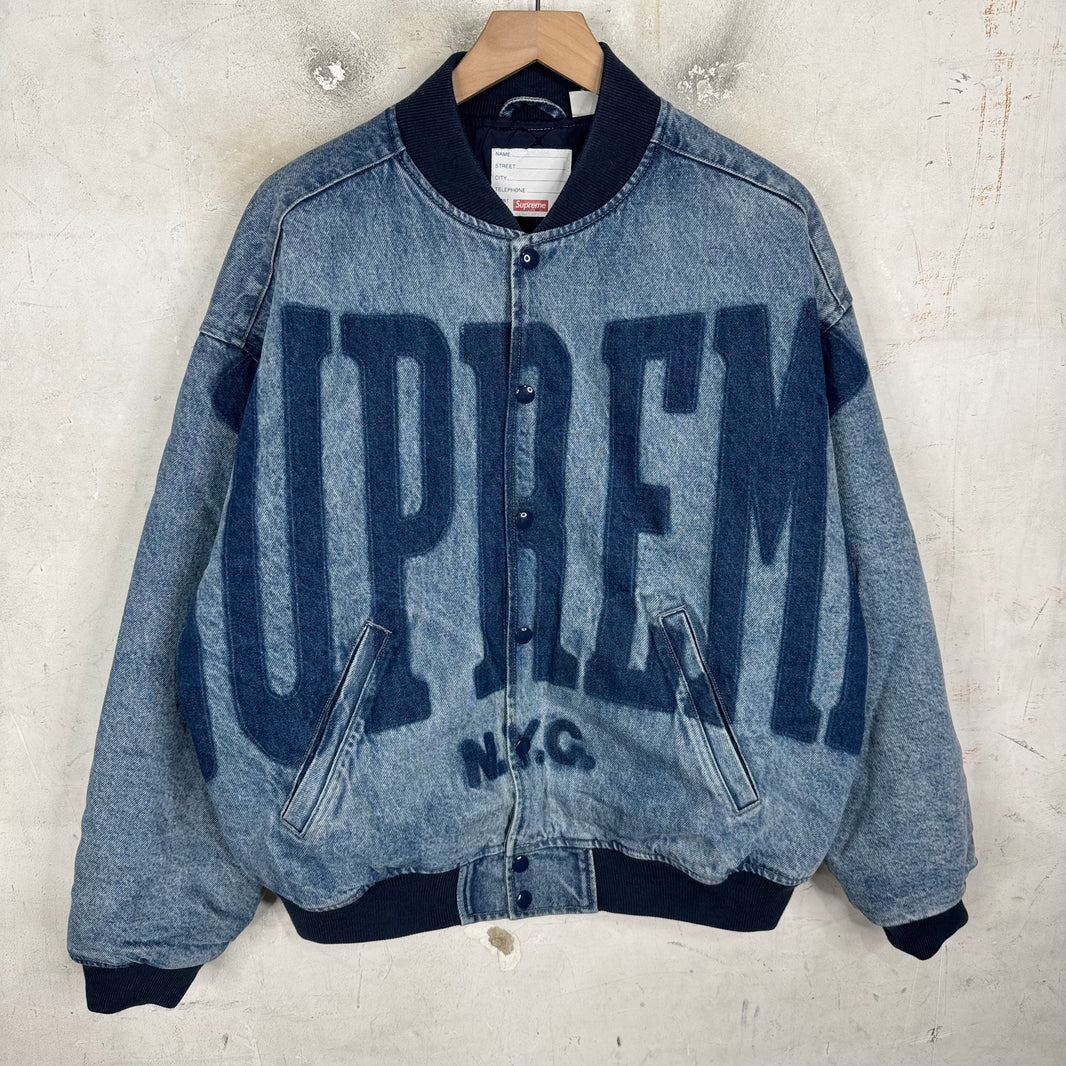Supreme Knockout Blue Denim Bomber
