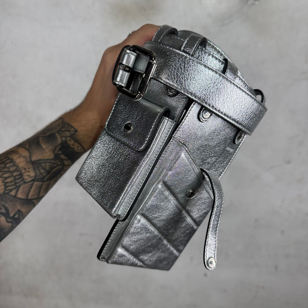 Fendi Metallic Cargo Belt