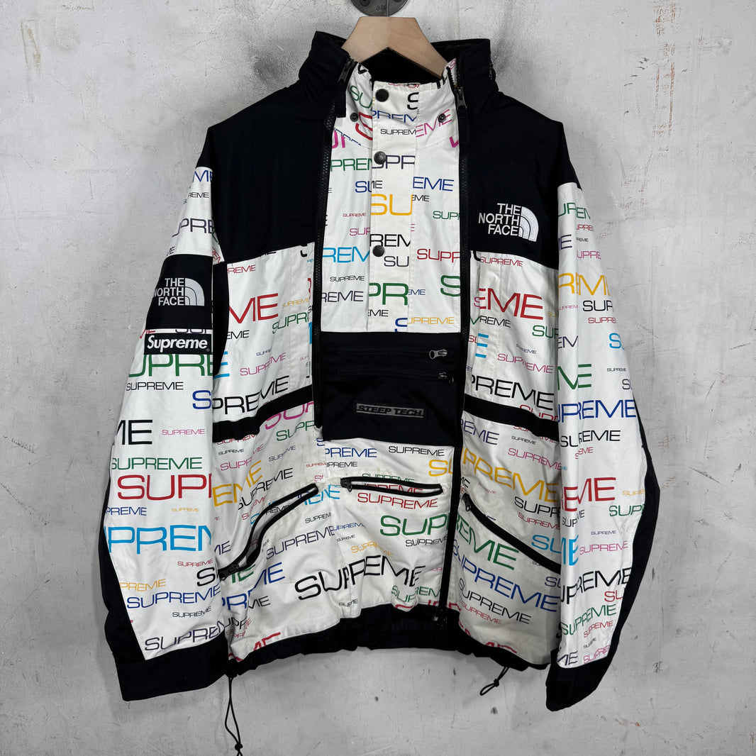 Supreme x TNF Multitcolor Script Steep Tech Jacket
