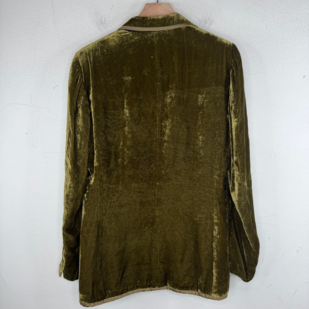 Dries Van Noten Green Velvet Blazer