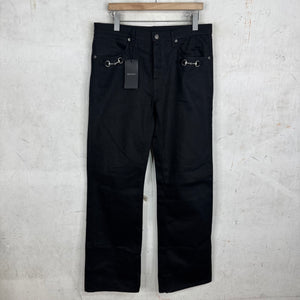 Gucci Black Raw Horsebit Jeans
