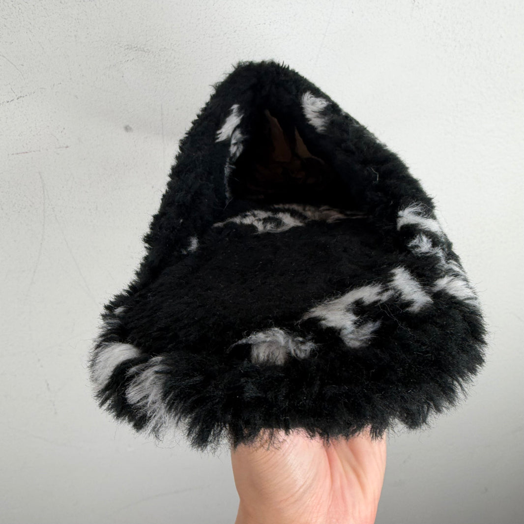 Balenciaga Fuzzy Diagonal Logo Mules