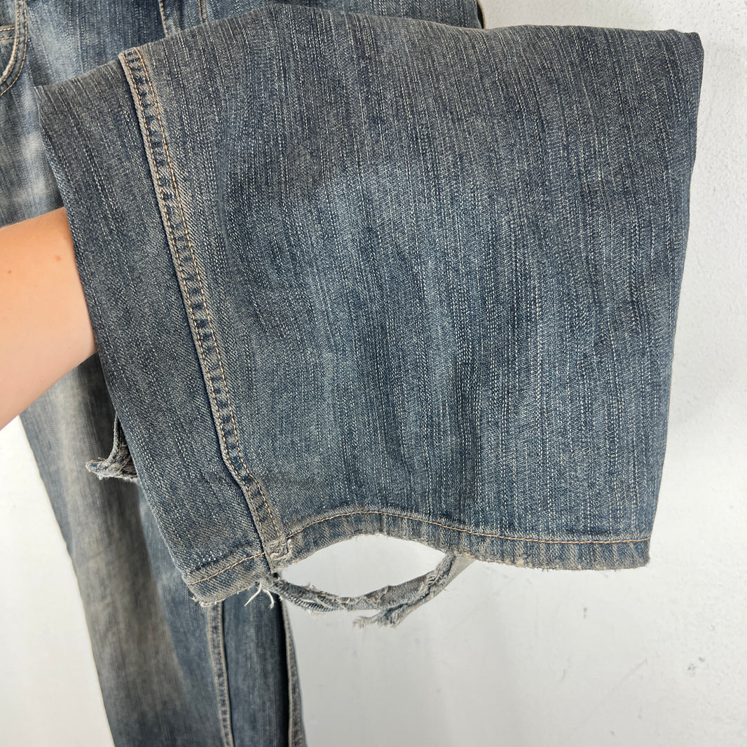 Balenciaga Blue Washed Apron Jeans