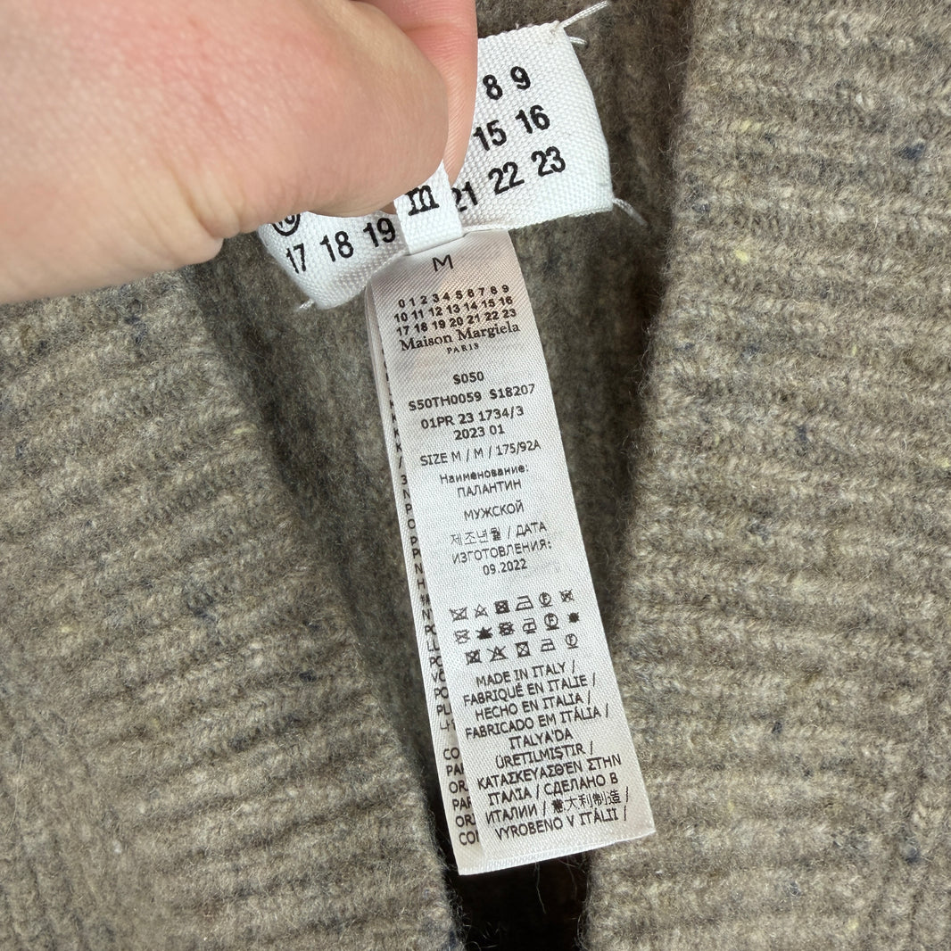 Margiela Brown Wool Cashmere Blend Open Side Cowl Vest