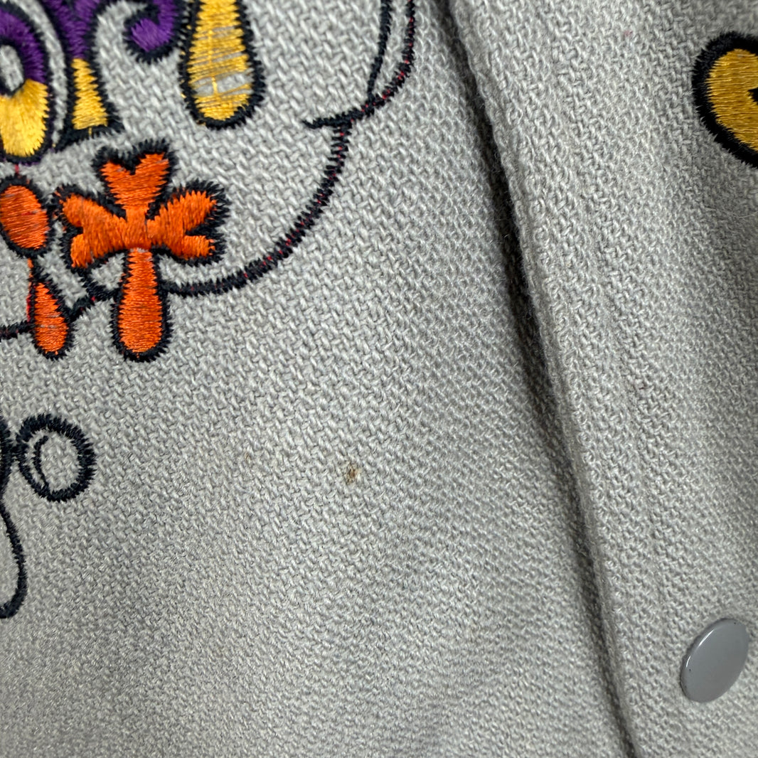 Hysteric Glamour Gray Embroidered Varsity Jacket