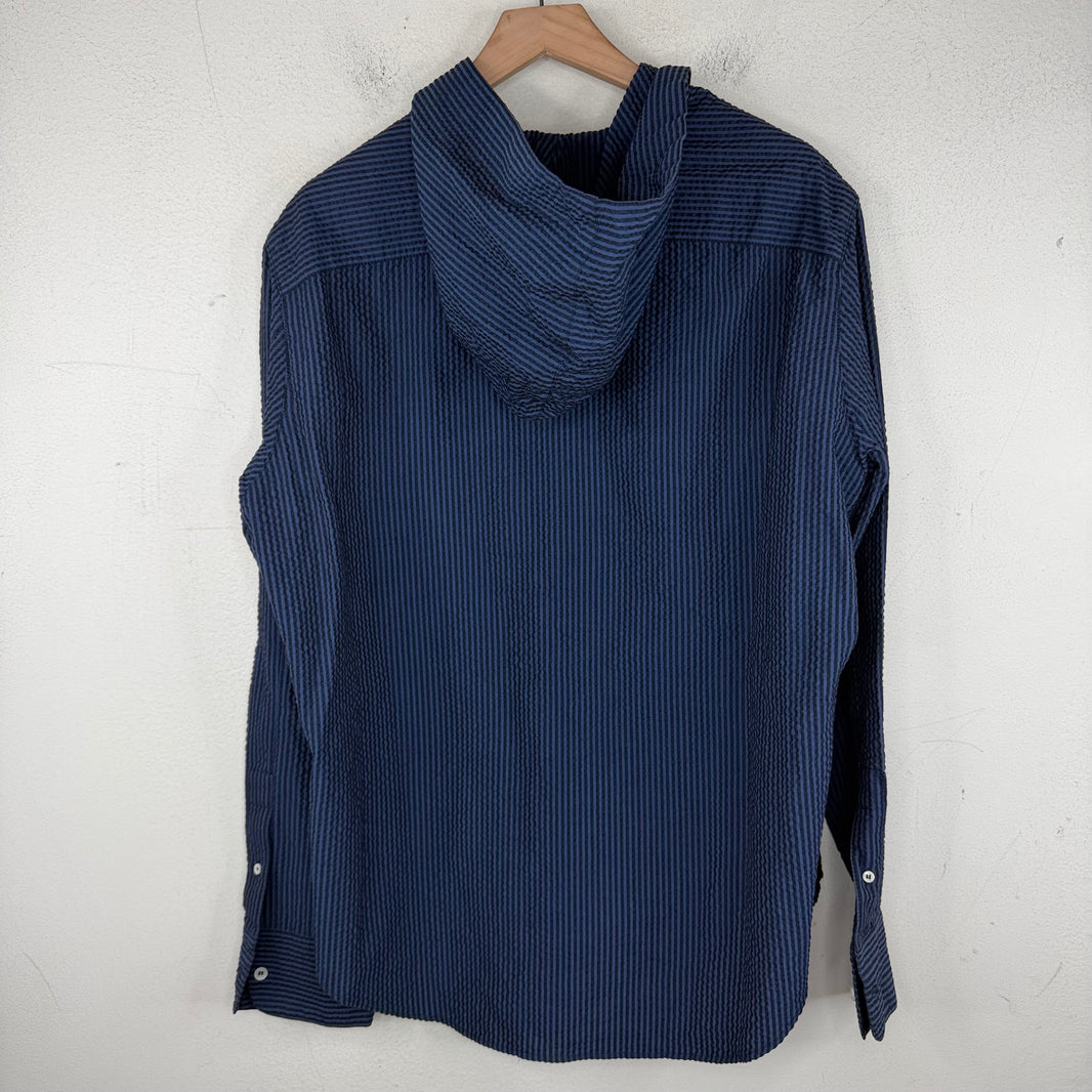 Loewe Pleated Hooded Button Up Jacket