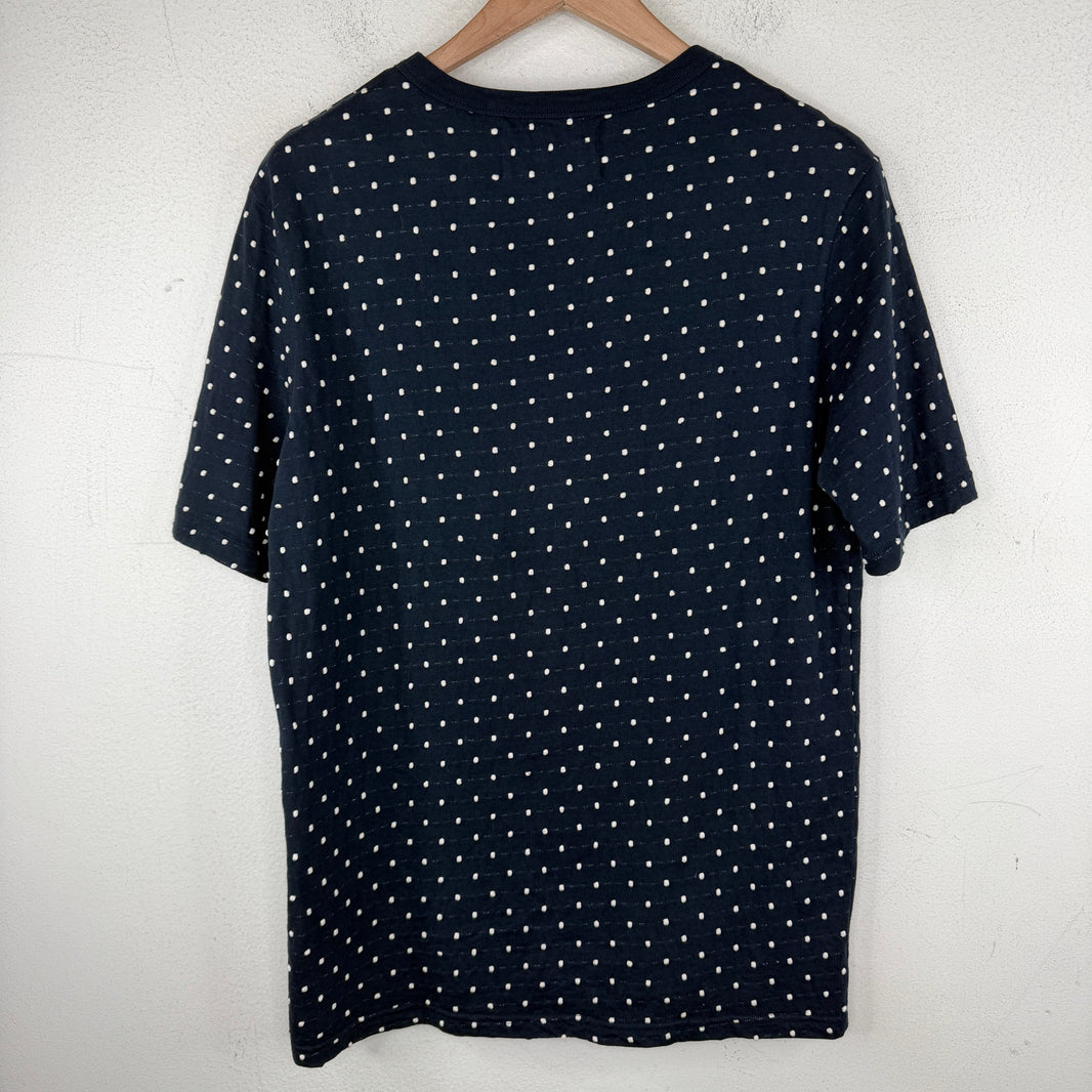 Our Legazy Navy Polka Dot Stitched T-Shirt