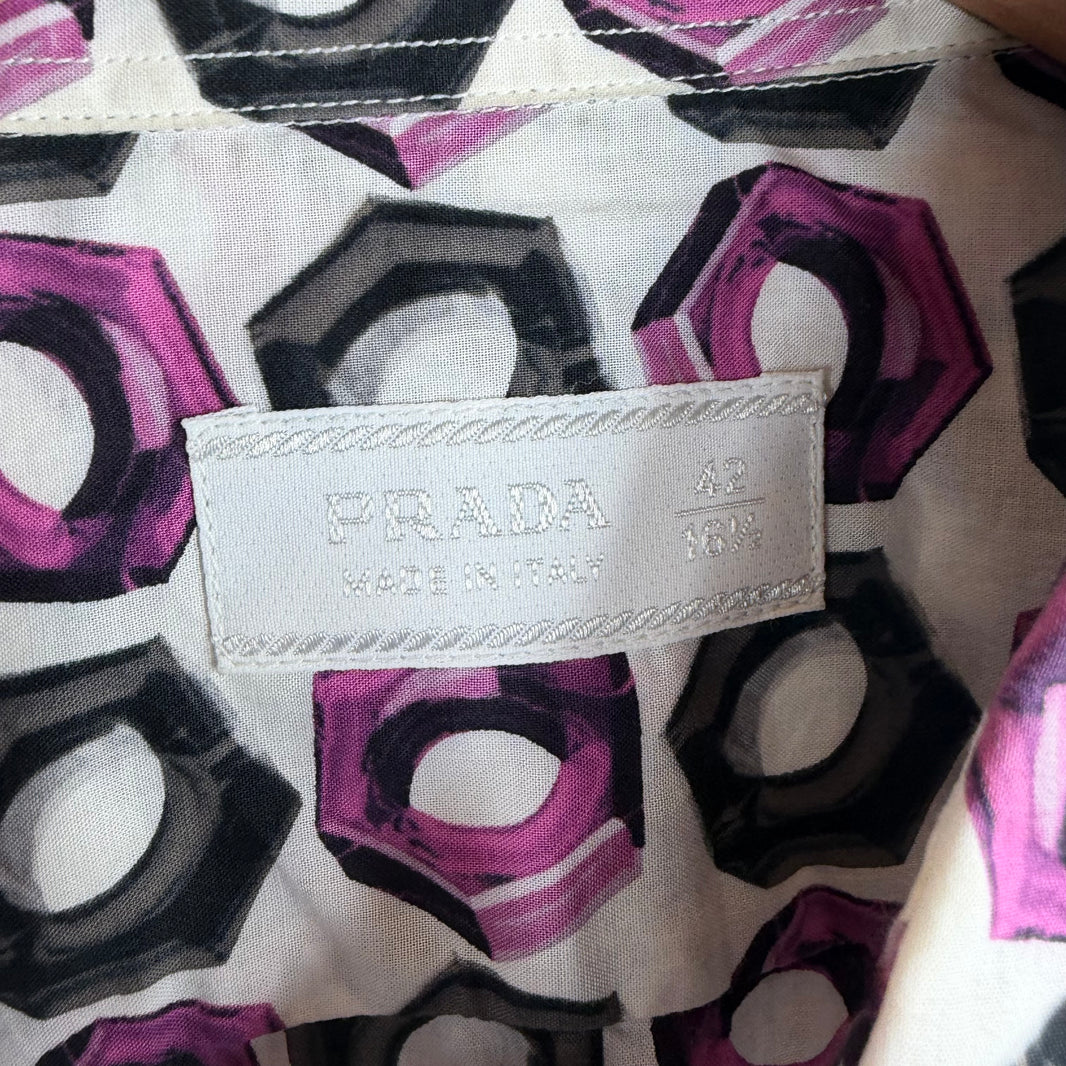 Prada Purple Bolts S/S Shirt