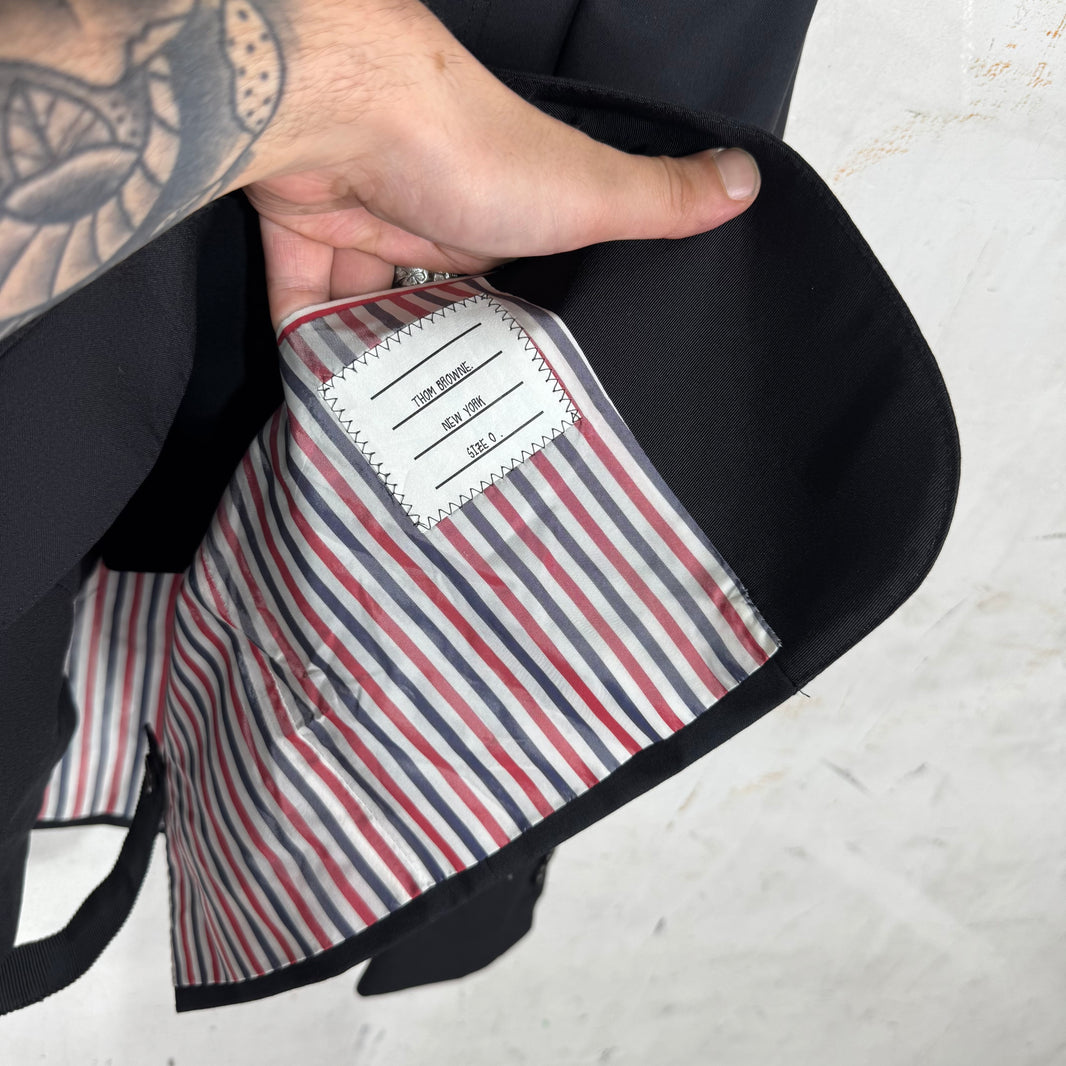 Thom Browne Black Classic Striped Blazer