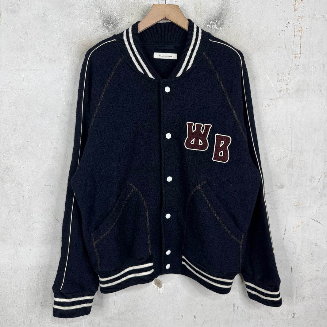 Wales Bonner Boiled Wool Varsity Jacket