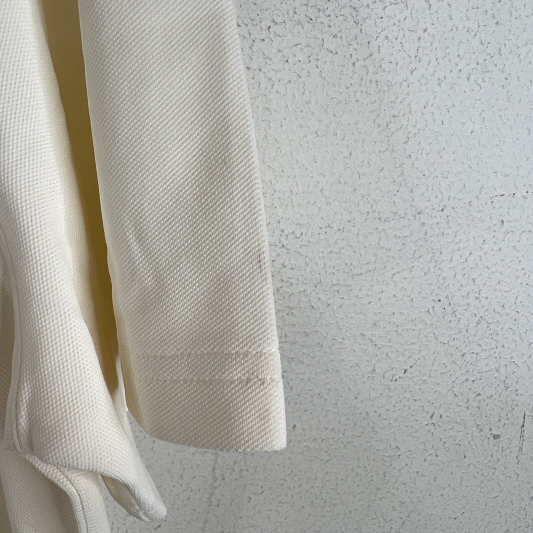 Prada White Zip Up Polo T-Shirt