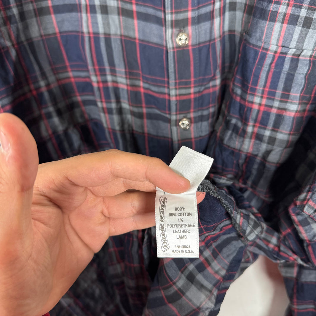 Chrome Hearts Thin Plaid Fleur Flannel