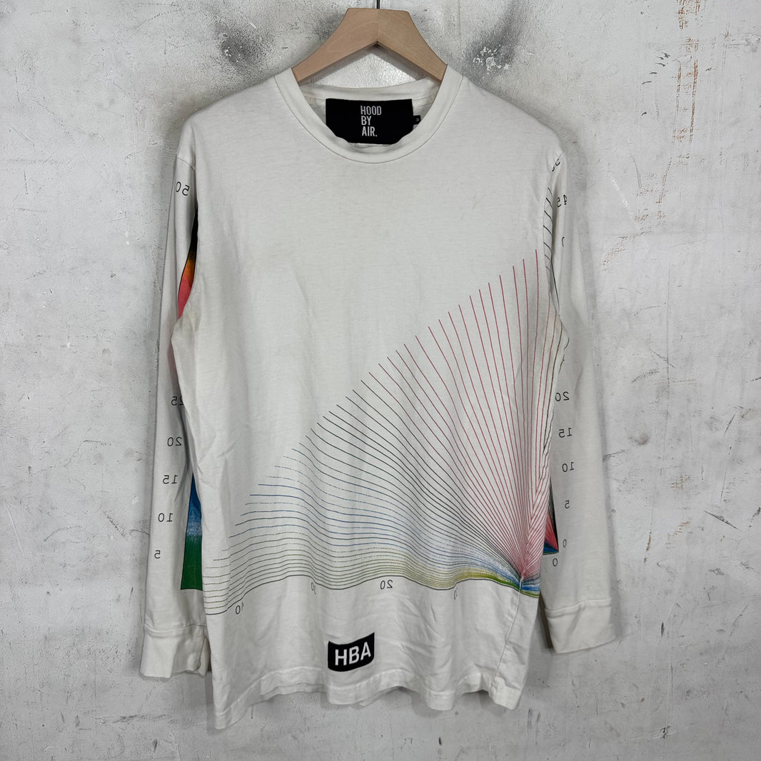 Hood By Air White Graph L/S T-Shirt