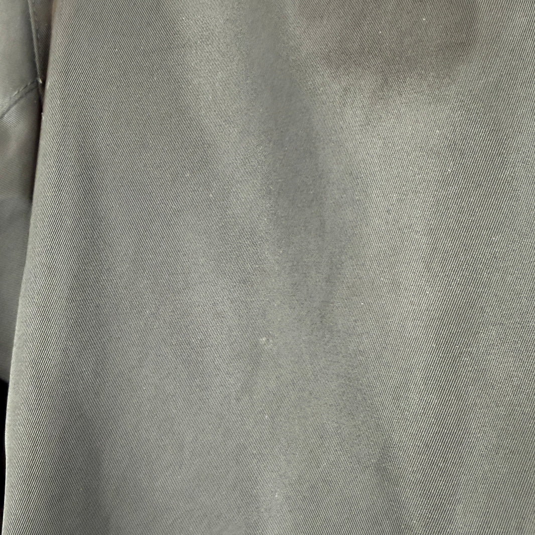 Raf Simons Black Nylon Collar Strap Trench Coat