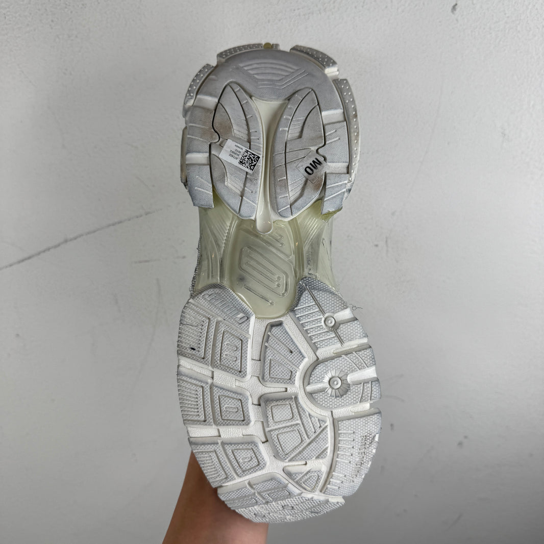 Balenciaga White Sample Graffiti Runner Sneakers