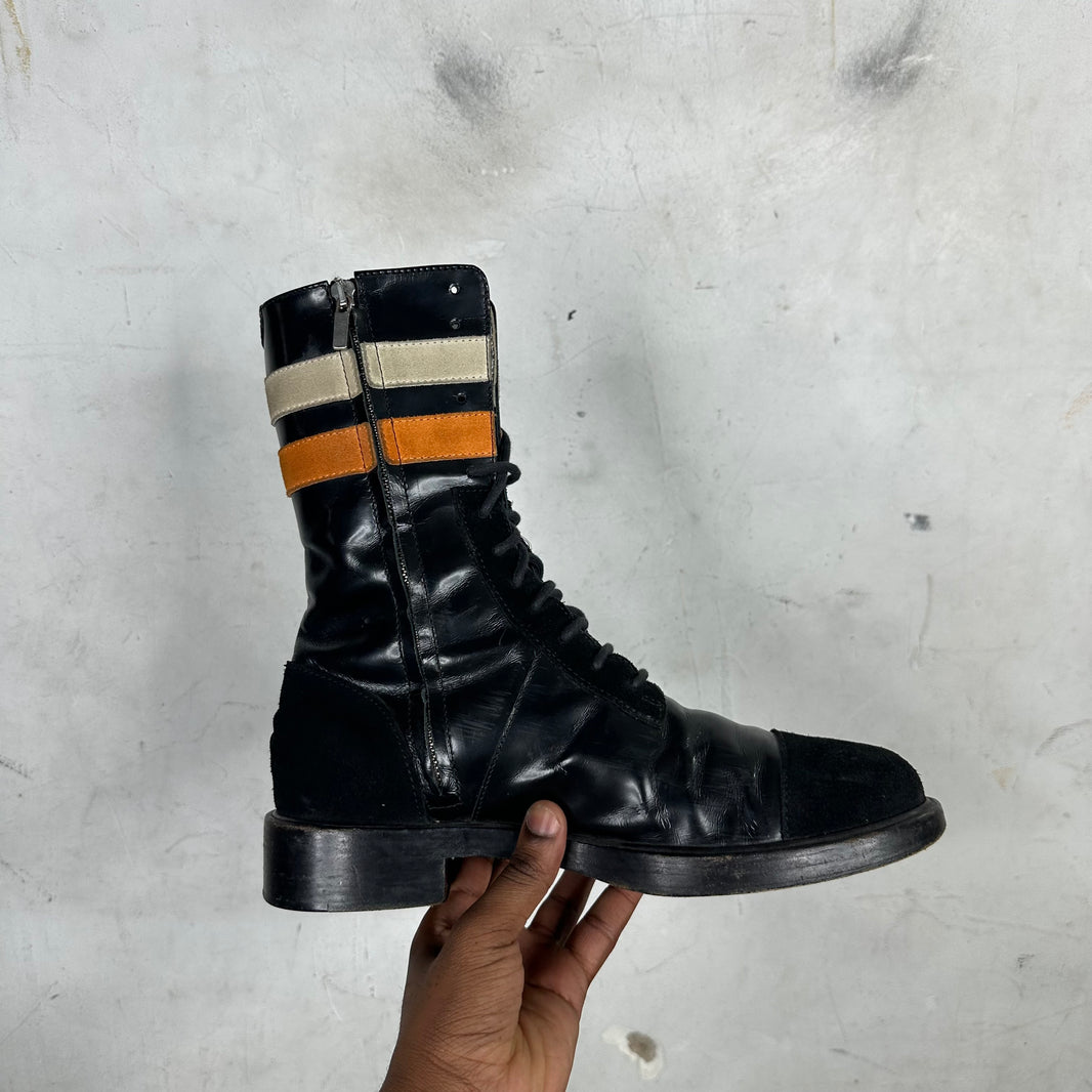 Raf Simons ‘16 Striped Combat Boots