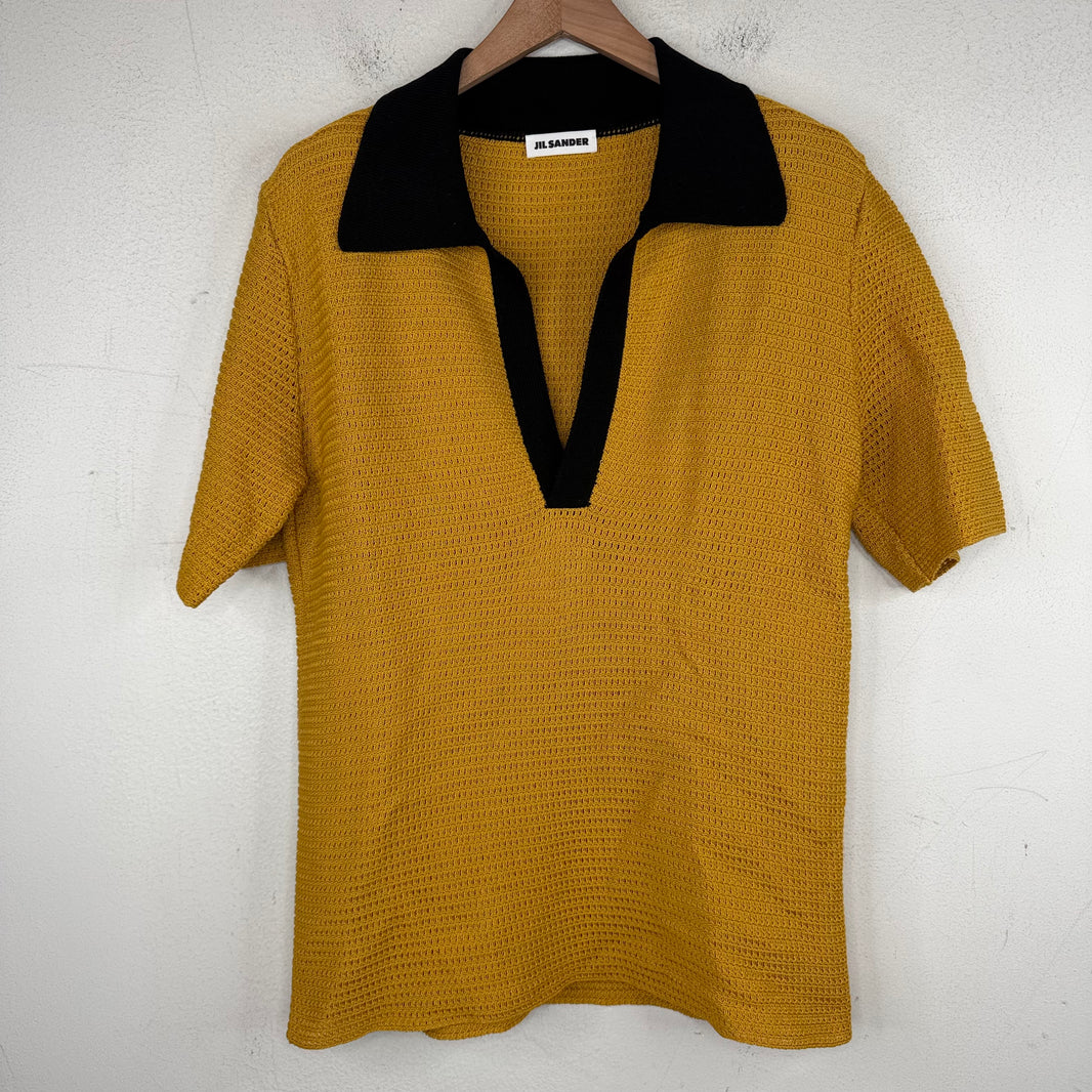 Jil Sander Collar V-Neck Knit Shirt