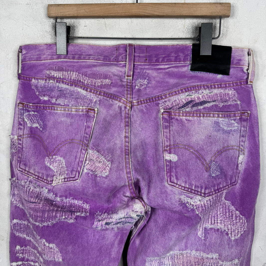 Bossi Repaired Boro Flared Jeans
