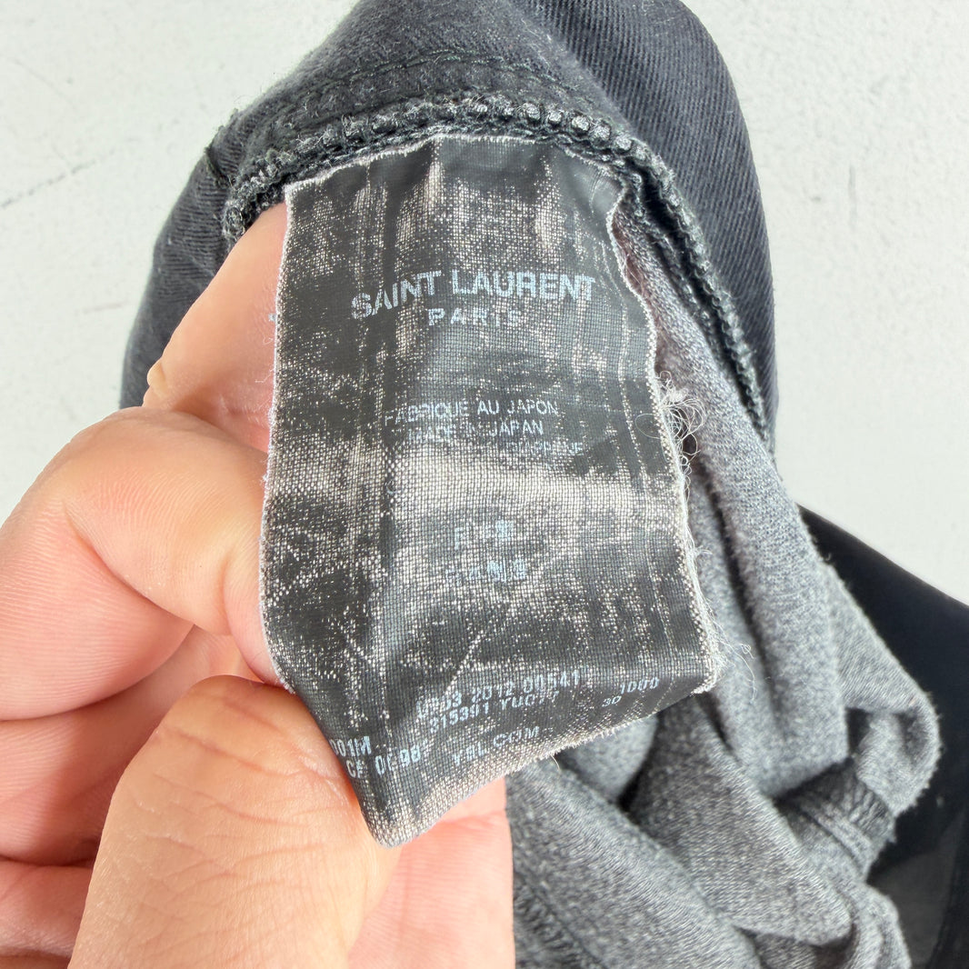 Saint Laurent Coated Black D01 Jeans
