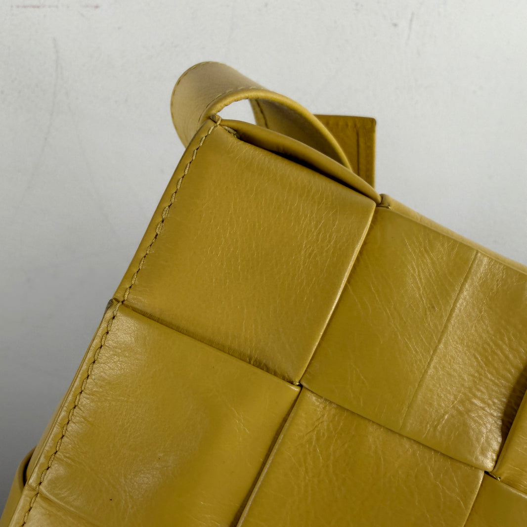 Bottega Veneta Yellow Leather Cassette Side Bag