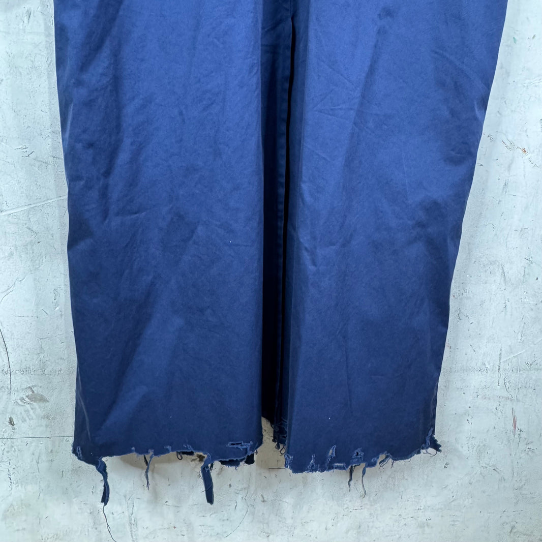 Balenciaga Distressed Hem Plaid Lined Long Coat