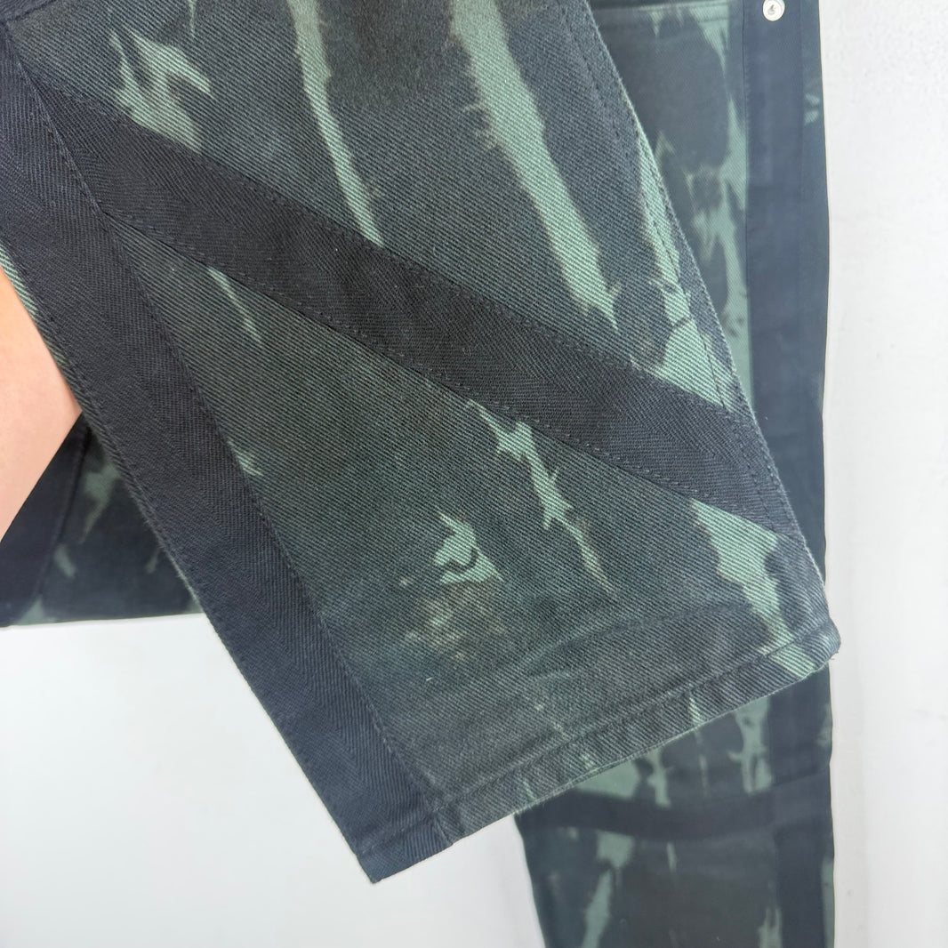 Dries Van Noten Green Bleach Belted Jeans