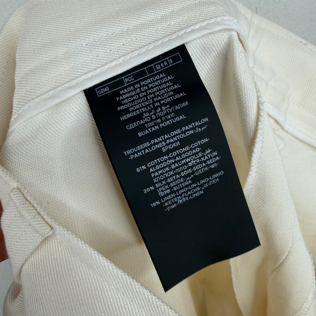 Zegna White Baggy Trousers