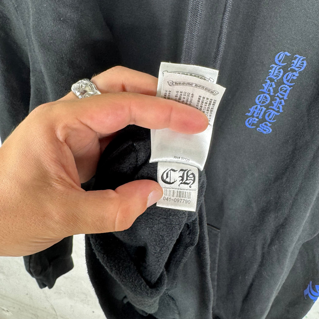 Chrome Hearts Blue Script Pullover Hoodie