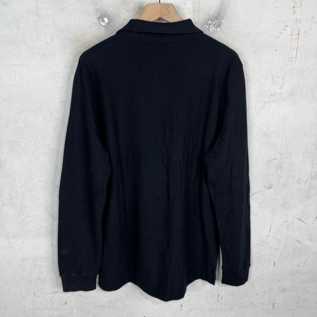 Polo Ralph Lauren Black Cashmere Rugby Sweater