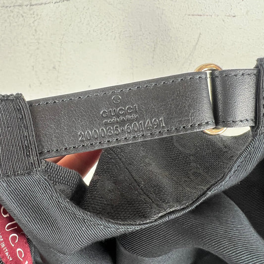 Gucci Black Monogram Web Hat