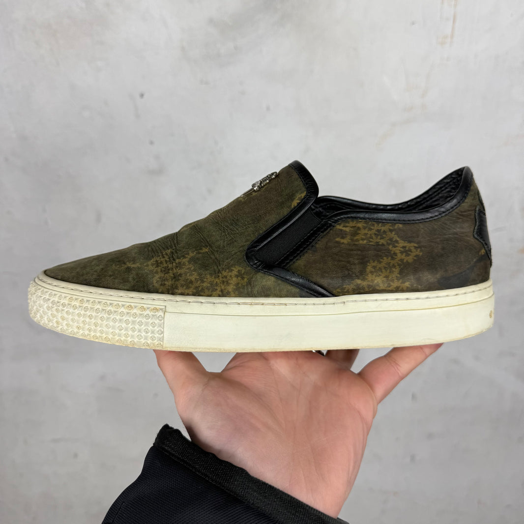 Chrome Hearts Camo Plus Dagger Slip On Sneakers