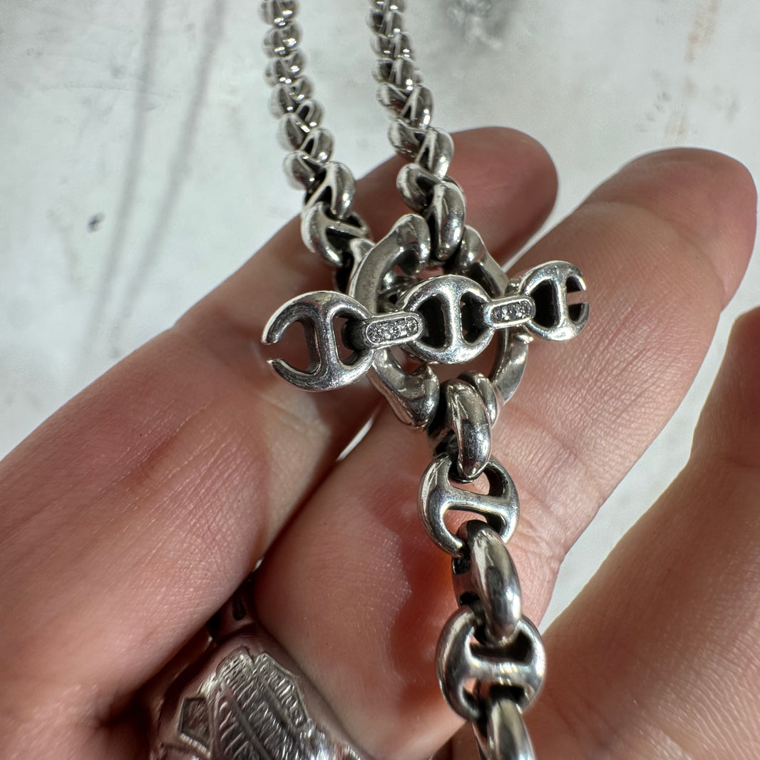 Hoorsenbuhs Open Link Diamond Clasp Necklace
