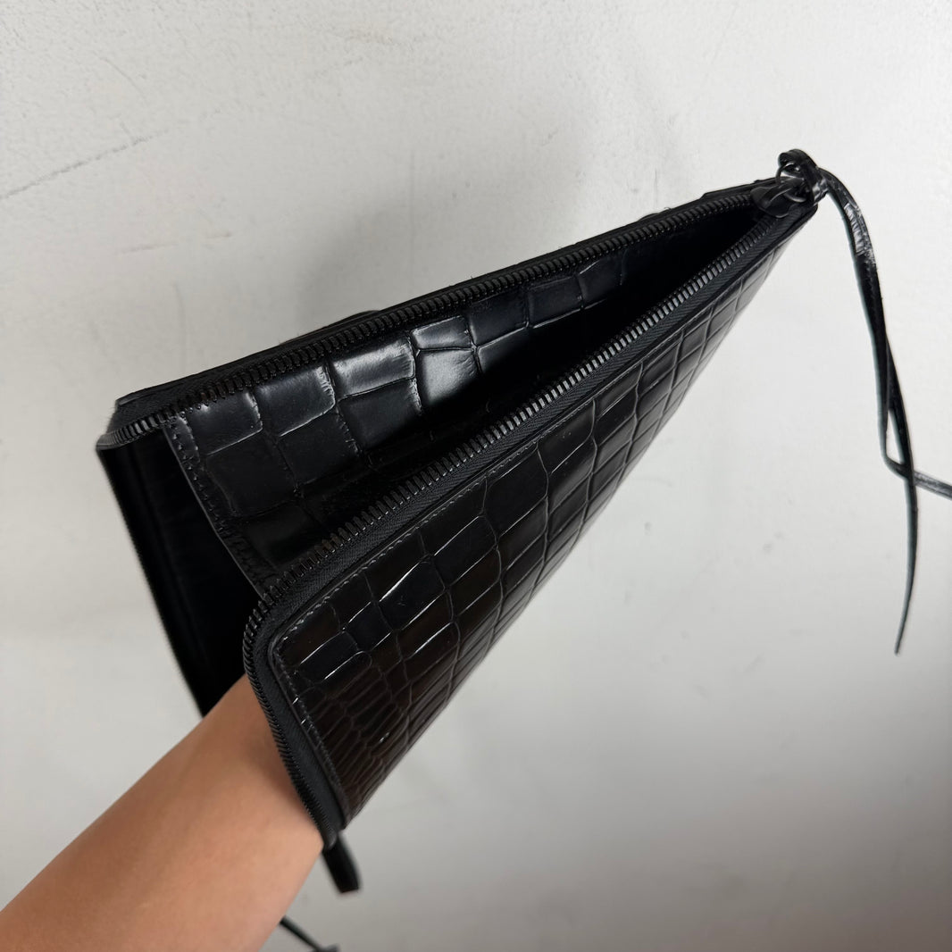 Balenciaga Sample Croc Cagole Clutch