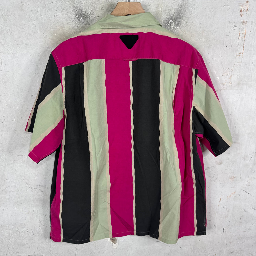 Prada Patterened Watercolor Bowling Shirt