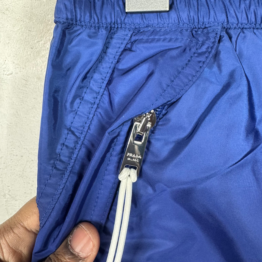 Prada Blue Snap Bottom Track Pants