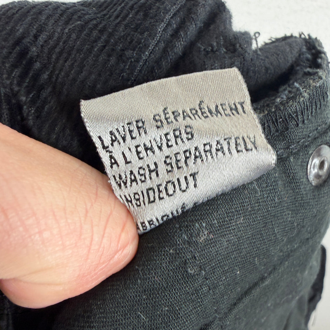 Dior Black Shiny Corduroy Pants