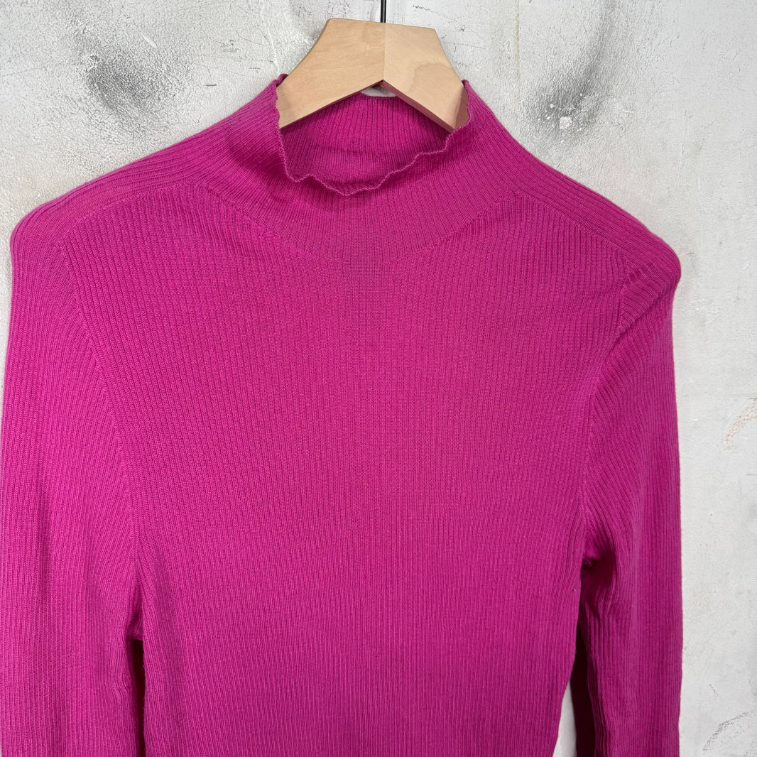 Rick Owens Pink Ribbed Turtleneck