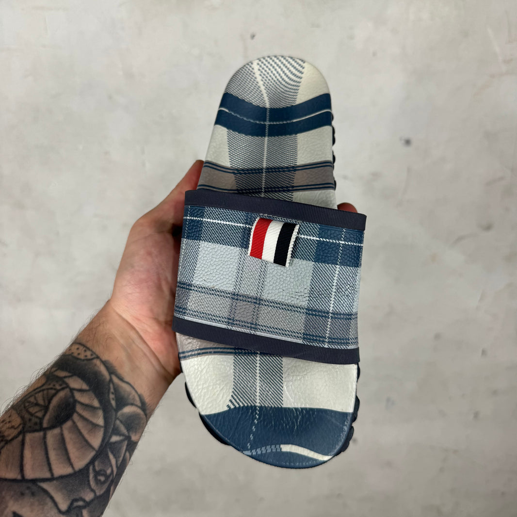 Thom Browne Plaid Slides