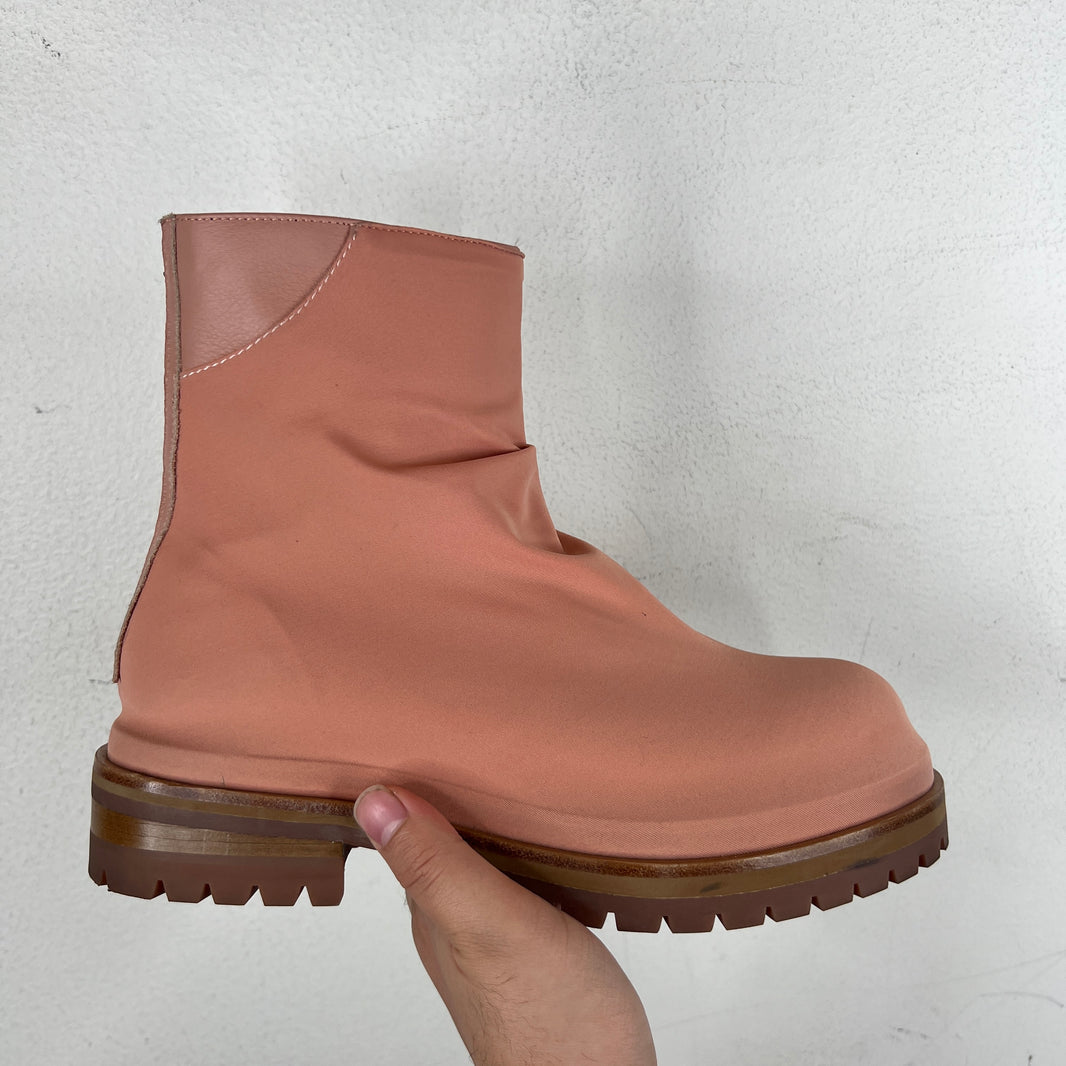 424 Camel Suede Pink Boots