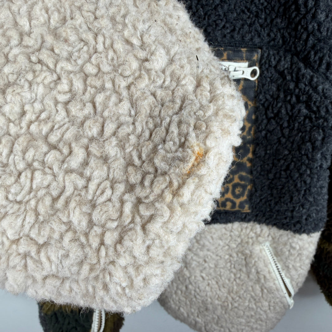 Sandy Liang Multi Patchwork Fleece Jacket