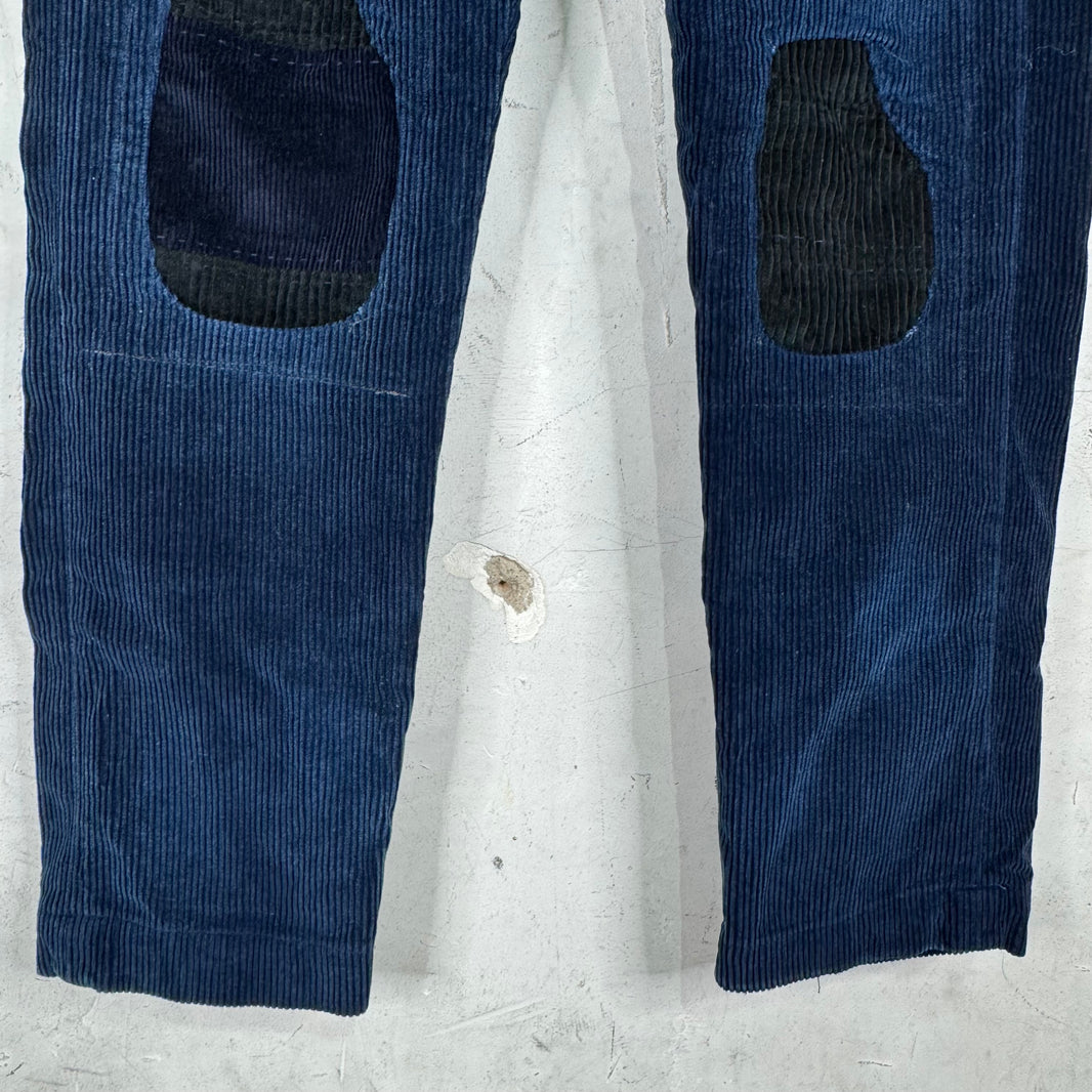 RRL Navy Corduroy Repaired Trousers