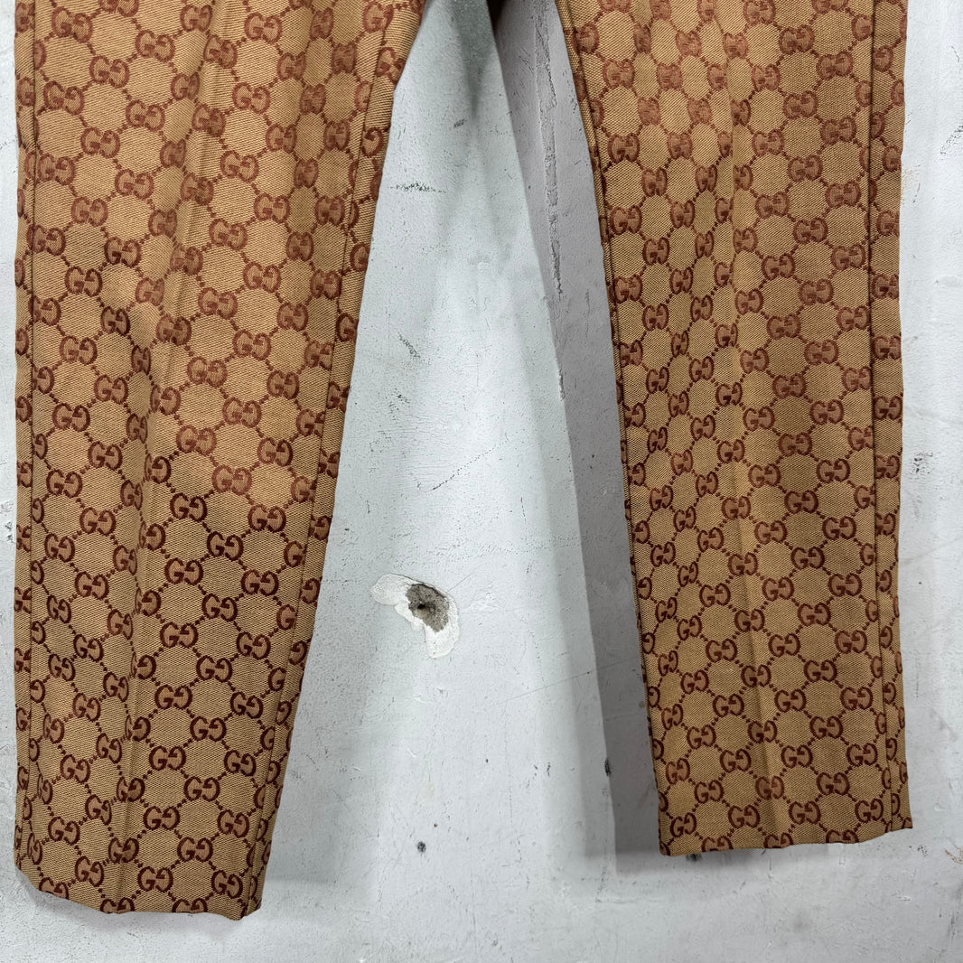 Gucci Woven Monogram Elastic Waist Pants