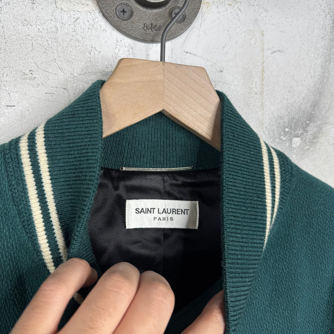 Saint Laurent Eagles Green Teddy Jacket
