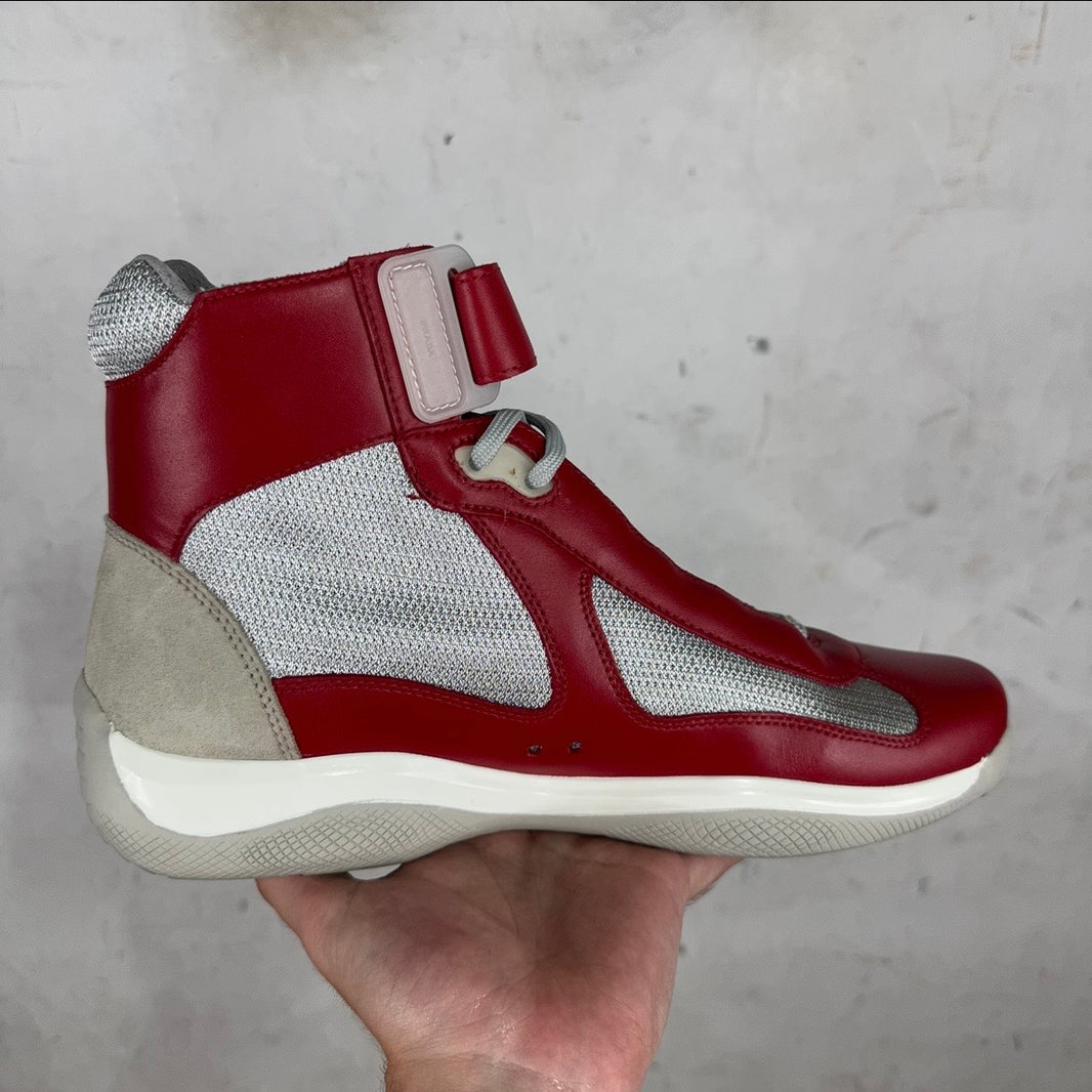 Prada Cherry Leather Americas Cup Highs