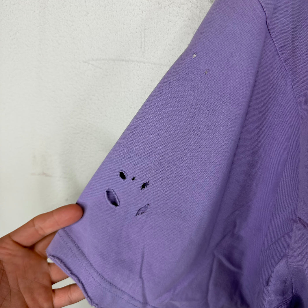 Balenciaga Purple Distressed T-Shirt