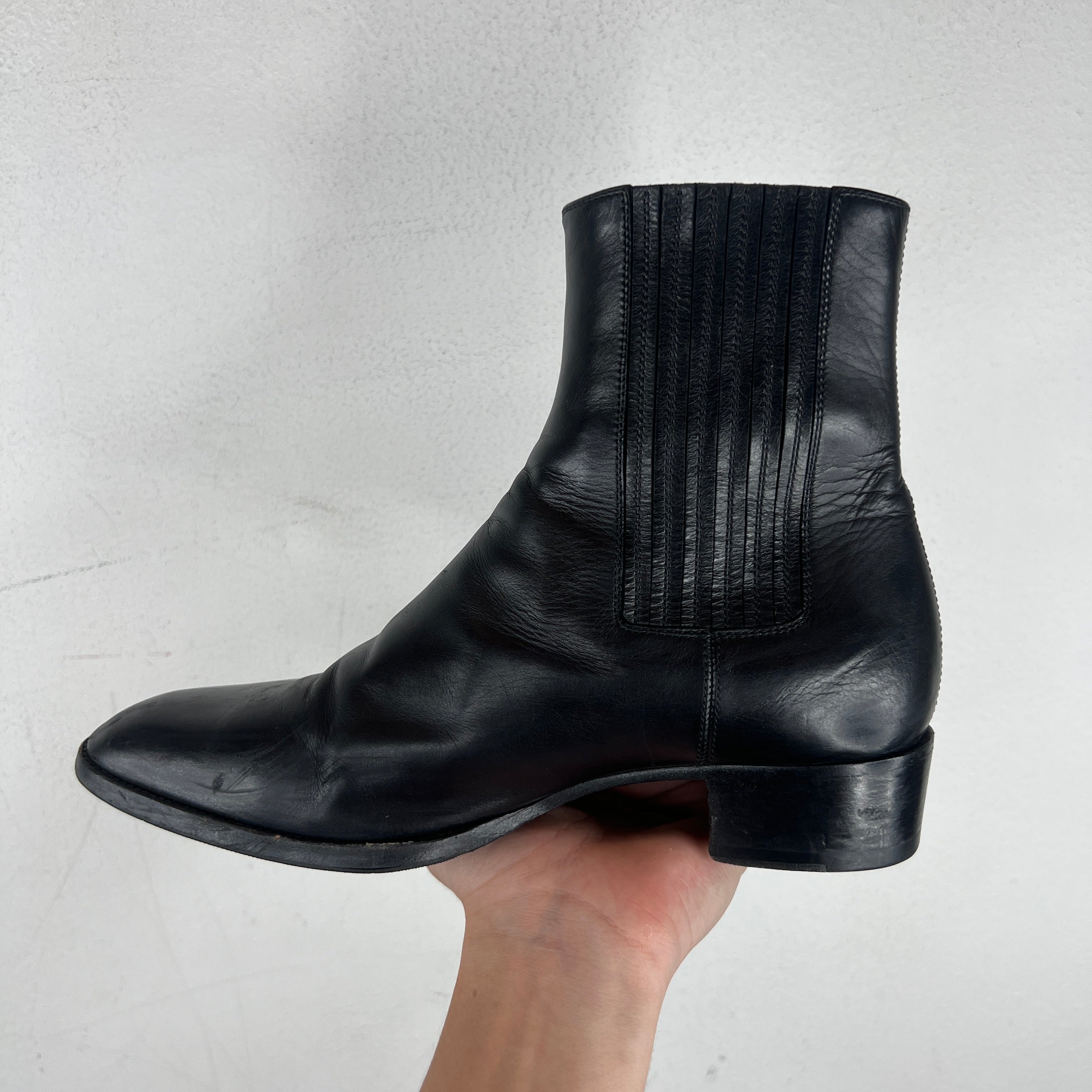 Saint Laurent Triple Zip Black Wyatt Chelsea Boots – www.Lukes.store