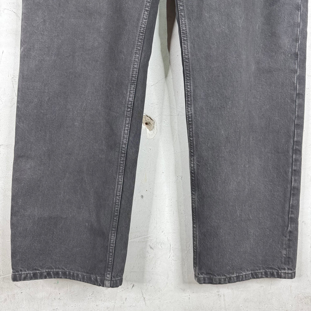 The Row Grey Wide Straight Jeans