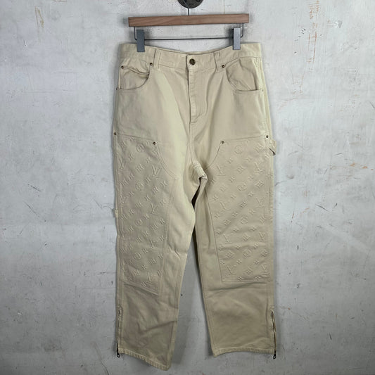 Louis Vuitton Monogram White Carpenter Pants