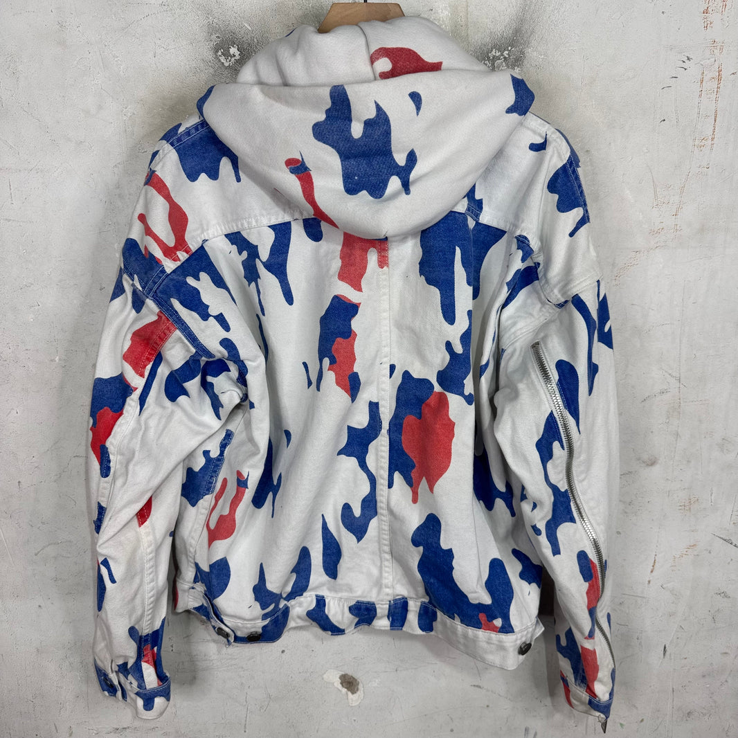 424 Camo Hooded Denim Jacket