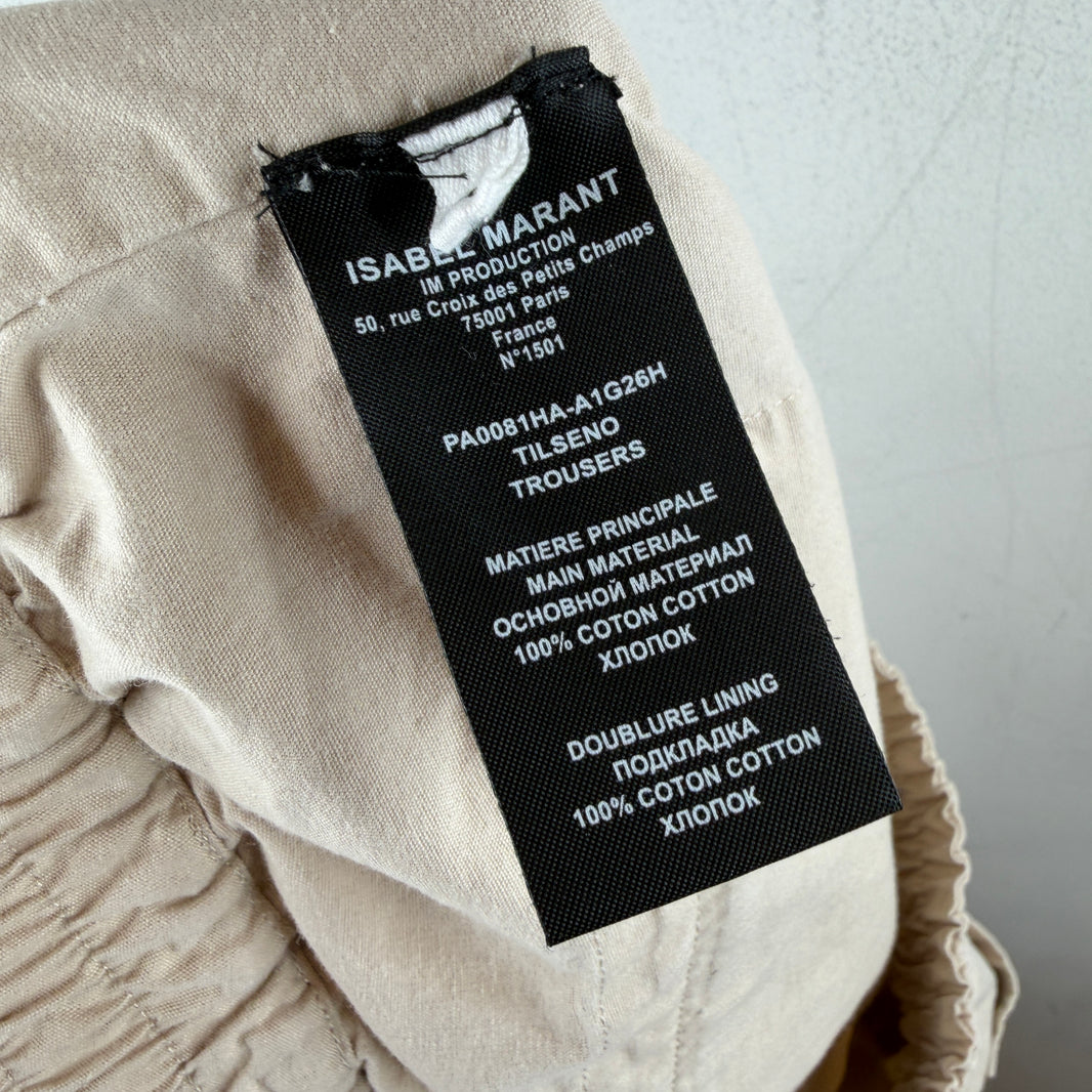 Isabel Marant Beige Zipper Detail Troursers